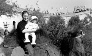 Posing on a Camel