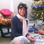"Deryn Sharp", British Air Service bomber cap and googles!