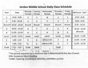Daily Class Schedule